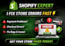 fix shopify checkout, payments, and store errors fast